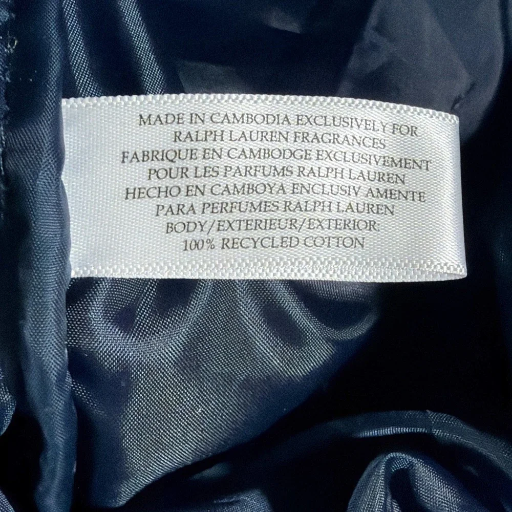 Polo Ralph Lauren Duffle Bag Navy Blue Spell Out Logo Gym Travel Shoulder Bag